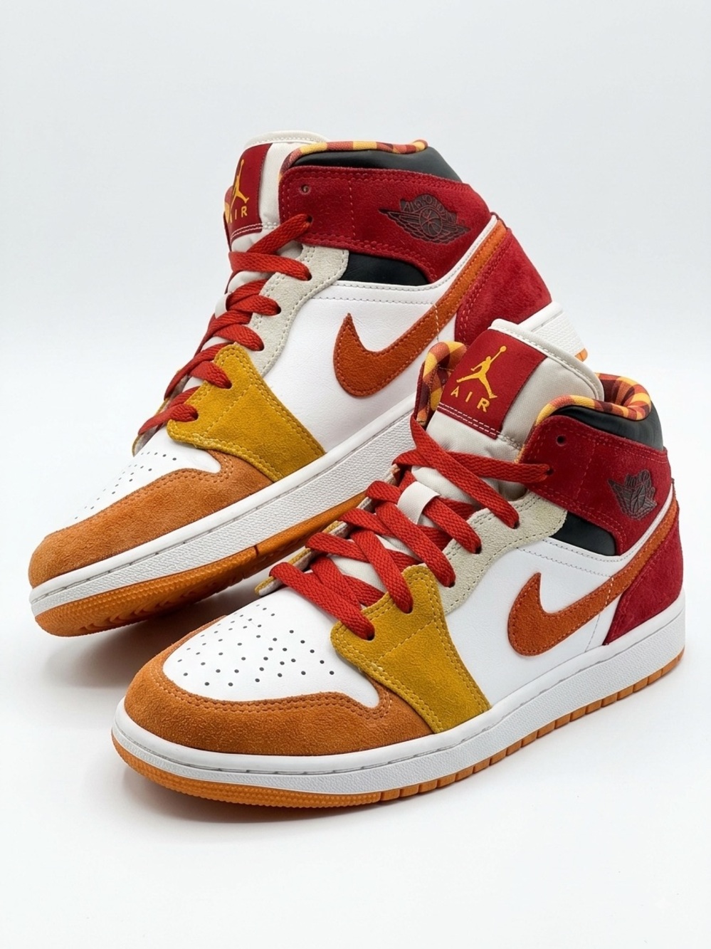 Nike Air Jordan 1 Mid SE GS Picnic Sneakers 2022 DC2460-601 Running Shoes Sporty